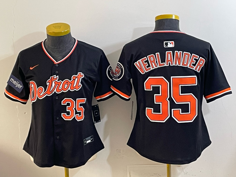 women Detroit Tigers #35 Verlander black Nike 2026 MLB Jersey 0414003